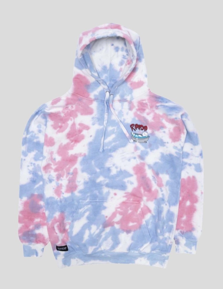 RIPNDIP bagno tempo hoodie rosa tie tintura